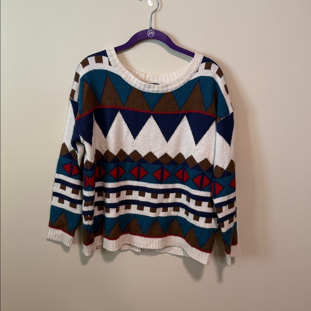 Hot & Delicious Multicolor Knit Sweater size large
